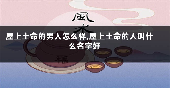 屋上土命的男人怎么样,屋上土命的人叫什么名字好
