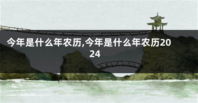 今年是什么年农历,今年是什么年农历2024