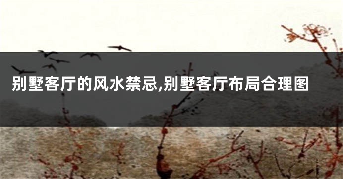 别墅客厅的风水禁忌,别墅客厅布局合理图