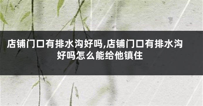 店铺门口有排水沟好吗,店铺门口有排水沟好吗怎么能给他镇住