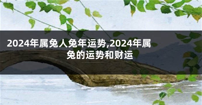 2024年属兔人兔年运势,2024年属兔的运势和财运