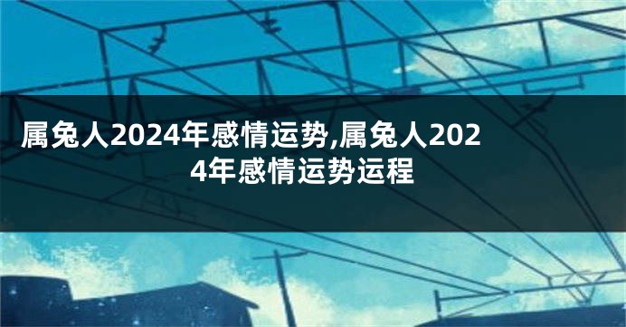 属兔人2024年感情运势,属兔人2024年感情运势运程