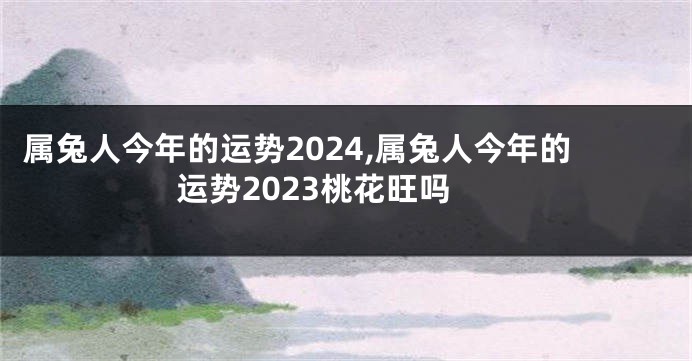 属兔人今年的运势2024,属兔人今年的运势2023桃花旺吗