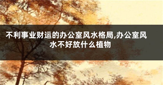 不利事业财运的办公室风水格局,办公室风水不好放什么植物