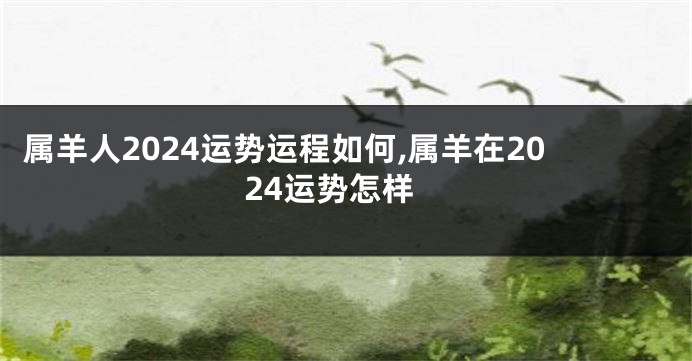 属羊人2024运势运程如何,属羊在2024运势怎样