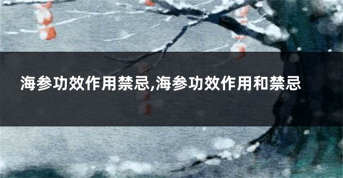 海参功效作用禁忌,海参功效作用和禁忌