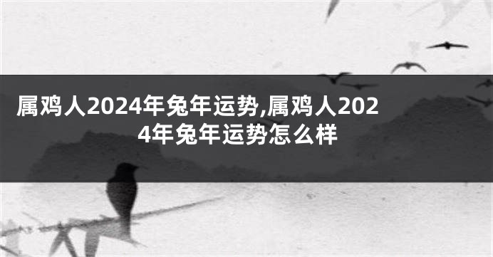 属鸡人2024年兔年运势,属鸡人2024年兔年运势怎么样