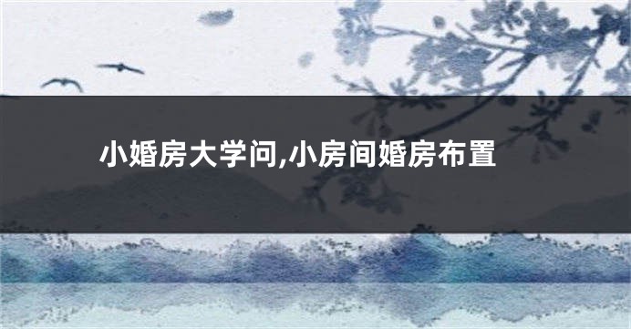 小婚房大学问,小房间婚房布置