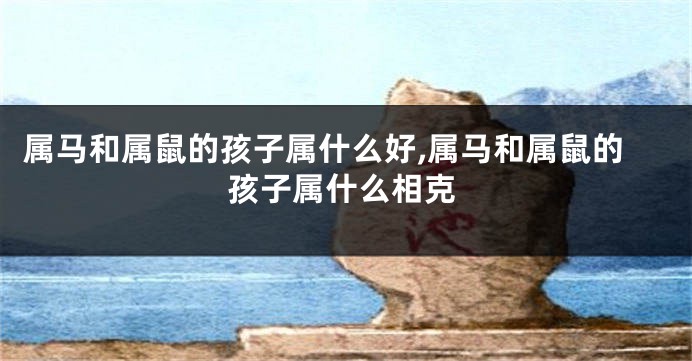 属马和属鼠的孩子属什么好,属马和属鼠的孩子属什么相克