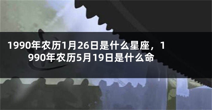 1990年农历1月26日是什么星座，1990年农历5月19日是什么命