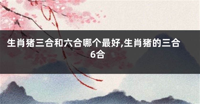 生肖猪三合和六合哪个最好,生肖猪的三合6合