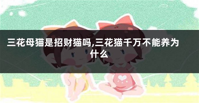 三花母猫是招财猫吗,三花猫千万不能养为什么