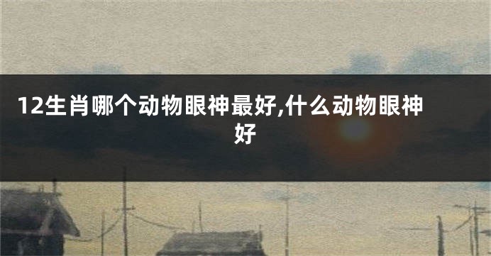 12生肖哪个动物眼神最好,什么动物眼神好