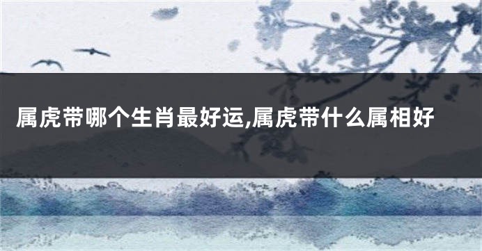 属虎带哪个生肖最好运,属虎带什么属相好