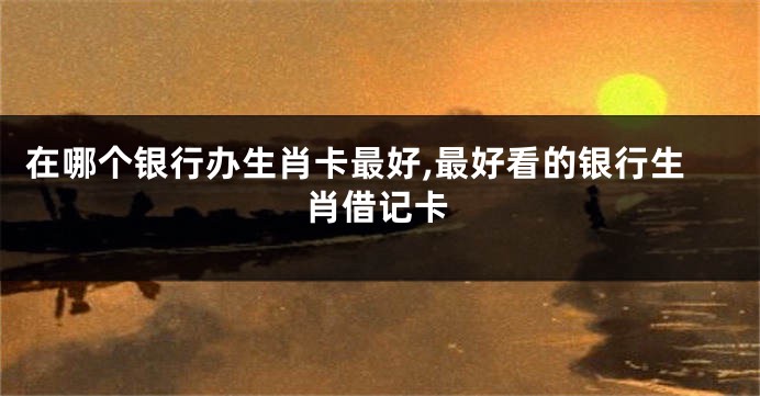 在哪个银行办生肖卡最好,最好看的银行生肖借记卡