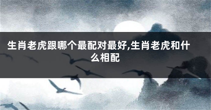 生肖老虎跟哪个最配对最好,生肖老虎和什么相配