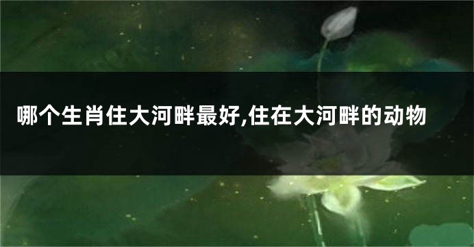 哪个生肖住大河畔最好,住在大河畔的动物