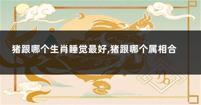 猪跟哪个生肖睡觉最好,猪跟哪个属相合