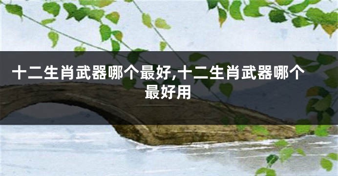 十二生肖武器哪个最好,十二生肖武器哪个最好用