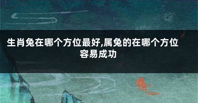 生肖兔在哪个方位最好,属兔的在哪个方位容易成功