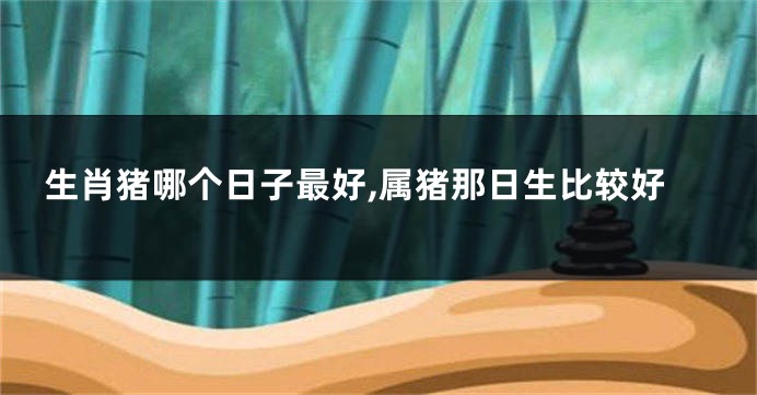 生肖猪哪个日子最好,属猪那日生比较好