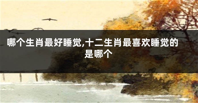 哪个生肖最好睡觉,十二生肖最喜欢睡觉的是哪个