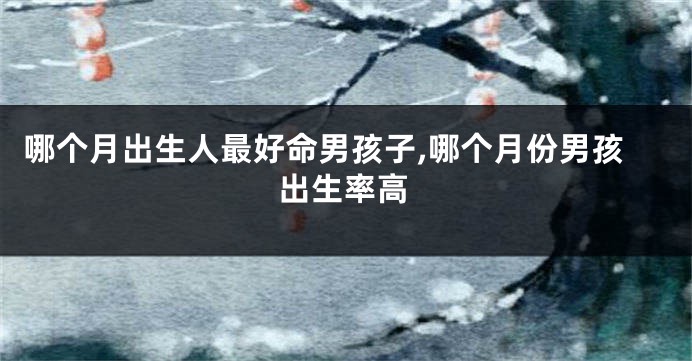哪个月出生人最好命男孩子,哪个月份男孩出生率高