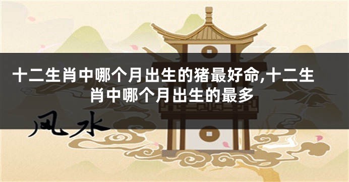 十二生肖中哪个月出生的猪最好命,十二生肖中哪个月出生的最多