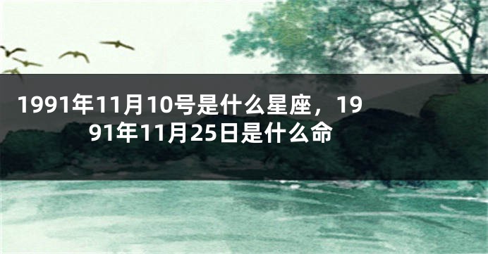 1991年11月10号是什么星座，1991年11月25日是什么命