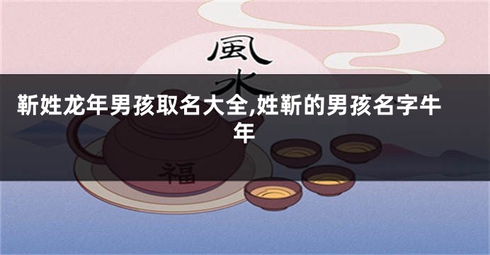 靳姓龙年男孩取名大全,姓靳的男孩名字牛年