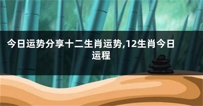 今日运势分享十二生肖运势,12生肖今日运程