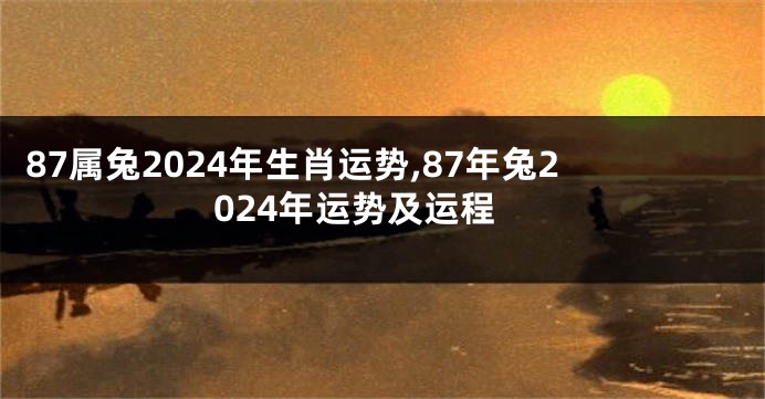 87属兔2024年生肖运势,87年兔2024年运势及运程