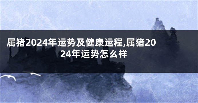 属猪2024年运势及健康运程,属猪2024年运势怎么样