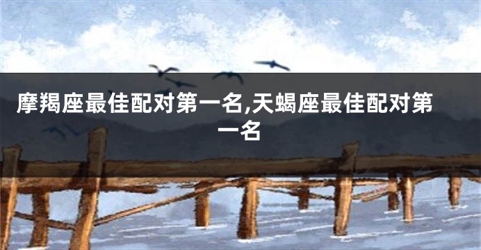 摩羯座最佳配对第一名,天蝎座最佳配对第一名