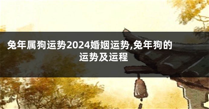 兔年属狗运势2024婚姻运势,兔年狗的运势及运程