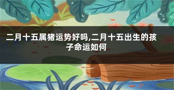 二月十五属猪运势好吗,二月十五出生的孩子命运如何