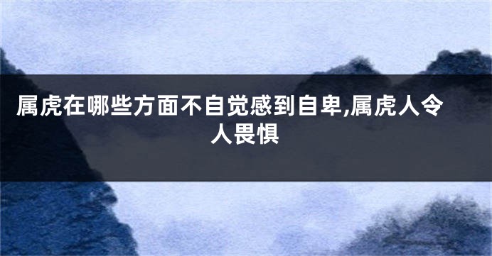 属虎在哪些方面不自觉感到自卑,属虎人令人畏惧