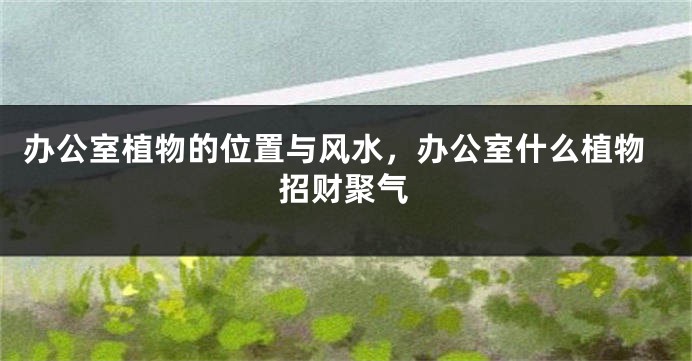 办公室植物的位置与风水，办公室什么植物招财聚气