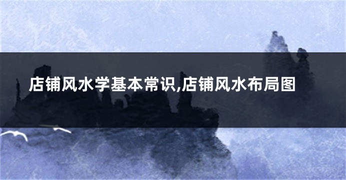 店铺风水学基本常识,店铺风水布局图