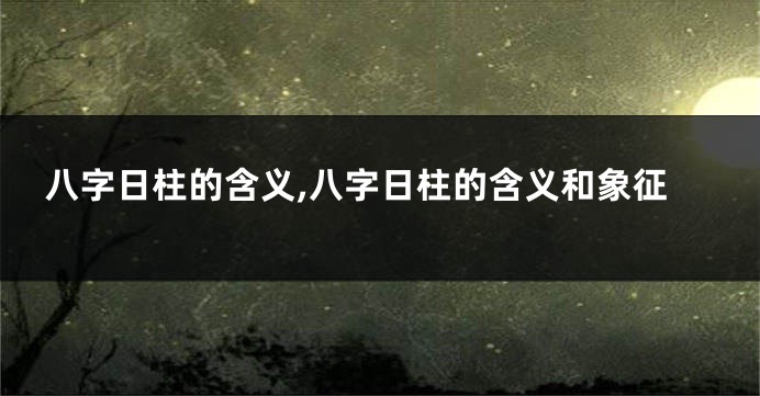 八字日柱的含义,八字日柱的含义和象征