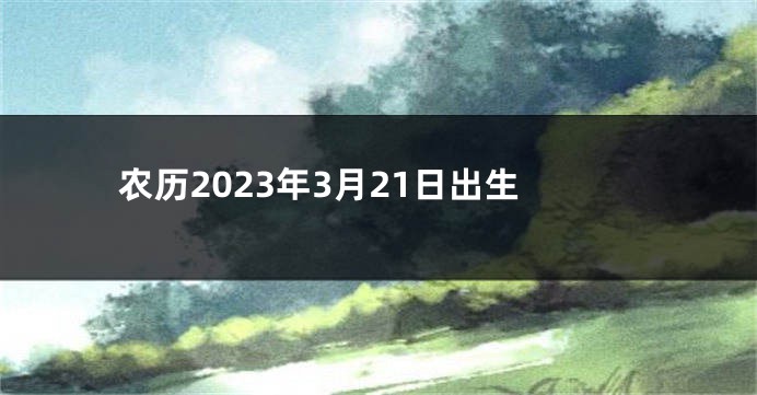 农历2023年3月21日出生
