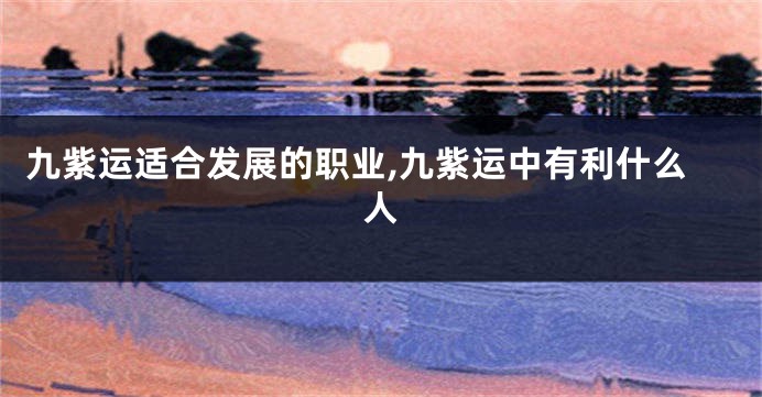 九紫运适合发展的职业,九紫运中有利什么人