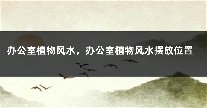 办公室植物风水，办公室植物风水摆放位置