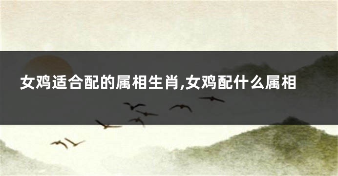 女鸡适合配的属相生肖,女鸡配什么属相