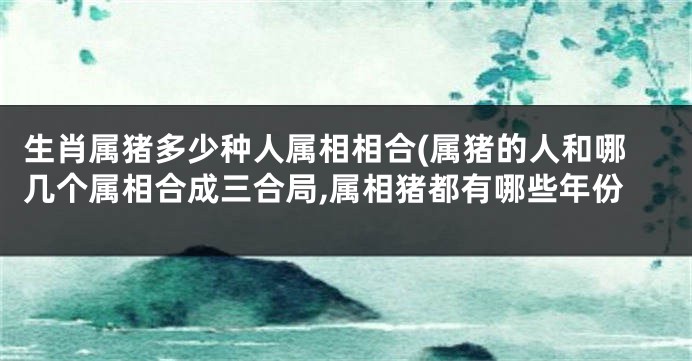 生肖属猪多少种人属相相合(属猪的人和哪几个属相合成三合局,属相猪都有哪些年份
