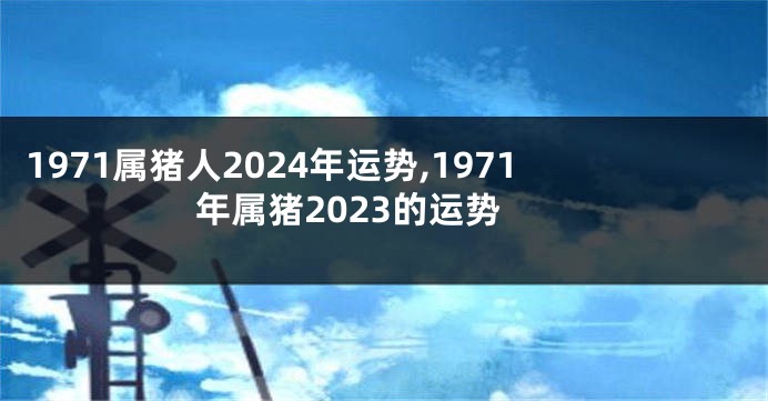 1971属猪人2024年运势,1971年属猪2023的运势