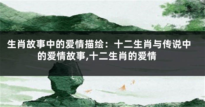 生肖故事中的爱情描绘：十二生肖与传说中的爱情故事,十二生肖的爱情