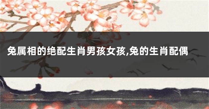 兔属相的绝配生肖男孩女孩,兔的生肖配偶