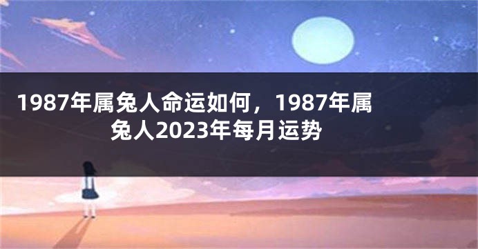 1987年属兔人命运如何，1987年属兔人2023年每月运势