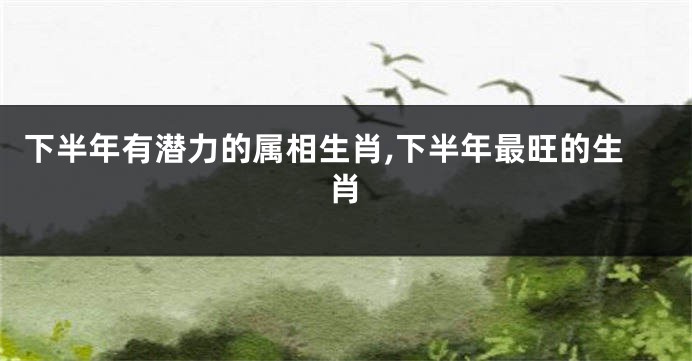 下半年有潜力的属相生肖,下半年最旺的生肖